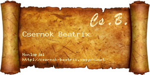 Csernok Beatrix névjegykártya
